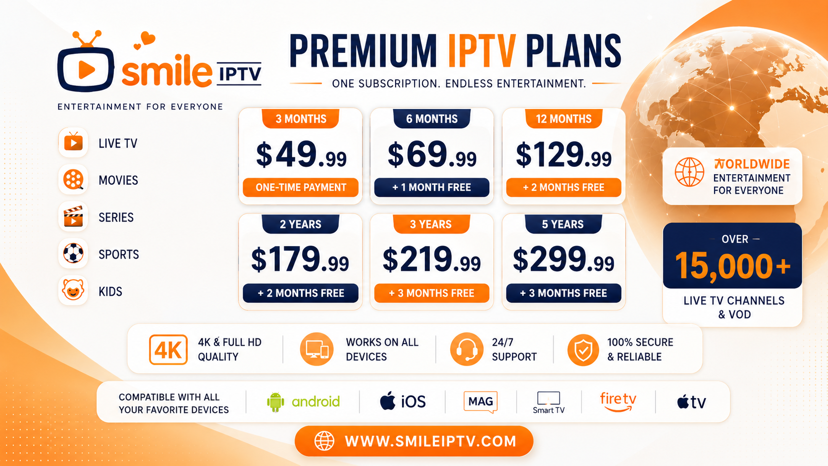 smile iptv homepage